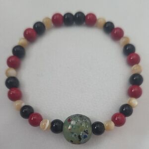Elegant Multicolor Handmade 7"Beaded Bracelet